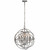 5 Light Chrome Metal Ball Fixture With Crystal Accents