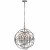 5 Light Chrome Metal Ball Fixture With Crystal Accents