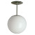 8 In. Swedish Ball Pendant With White Glass