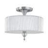 Bayonne Collection 3-Light Semi-Flush Mount Brushed Nickel Ceiling Fixture