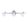 DAX 3 Light Chrome Track Light with Clear Glass