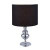 CAPITAL 1 Light Chrome Table Lamp with Black Fabric Shade