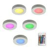 Kit of 5 RGB LED Pucks Light with Plug-In Driver and Remote Controller