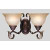 Olympus Tradition Collection 2-Light Wall Sconce in Crackled Bronze with Silver