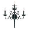Auburndale Collection 3-Light Wrought-Iron Wall Sconce