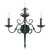 Auburndale Collection 3-Light Wrought-Iron Wall Sconce
