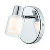 Salti LED Wall Light 1L, Chrome Finish with Frosted & Clear Glass