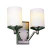 Nickel with Frosted Cylinder Double Sconce