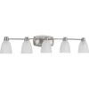 Asset Collection 5-light Brushed Nickel Fluorescent Bath Light