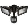 300 Watt Twin Lamp Halogen Motion Sensor Outdoor Flood Light Fixture, Light Bulbs Included, Black