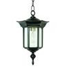 Royal Series, Black With Clear Beveled Glass Panels, Chain Mount
