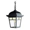 Imagine Series, Black With Frosted Pattern Glass Panels, Chain Mount, LED 7 Watts