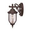 Satin 1 Light Bronze Halogen Outdoor Wall Mount With Clear Glass