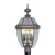 Providence 3 Light Bronze Incandescent Post Head with Clear Beveled Glass