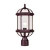 Satin 1 Light Bronze Incandescent Outdoor Post Lantern With Clear Glass