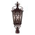 Satin 3 Light Bronze Incandescent Outdoor Post Lantern With White Glass