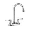 Cadet Bar Faucet with Metal Lever Handles in Polished Chrome