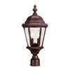 Satin 2 Light Bronze Incandescent Outdoor Post Lantern With Clear Glass