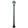 72 Inch Solar Powered Outdoor Black Lamp Post with 19 Bright White LEDs