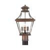 Monroe 4 Light Aged Copper Outdoor Incandescent Post Lantern