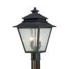Monroe 2 Light Weathered Bronze Outdoor Incandescent Post Lantern