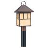 1 Light Antique Bronze Fluorescent Outdoor Post Lantern