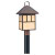 1 Light Antique Bronze Fluorescent Outdoor Post Lantern