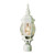 White Leaf Finial 19 inch Post Light
