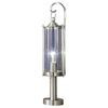 CORNWALL Post Light 1L, Stainless Steel Finish, Clear Acrylic Shade