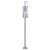 CORNWALL Post Light 1L, Stainless Steel Finish, Clear Acrylic Shade
