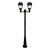 Imperial II Solar Lamp Post and LED Light Fixture - 2 Lamp Heads