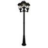 Imperial II Solar Lamp Post and LED Light Fixture - 3 Lamp Heads
