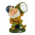 LED Solar Lamp, Gnome with Basket Multicolored