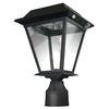 XEPA Wall/Deck/Post Mount Outdoor Black Motion Activated Solar Powered LED Lantern Head