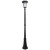 XEPA 77 Inches Single Square Head Outdoor Black Motion Activated Solar Powered LED Post Lamp