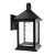 Heritage, Downlight Wall Mount, Clear Seeded Glass Panels, Black