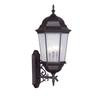 Providence 3 Light Bronze Incandescent Wall Lantern with Clear Water Glass