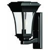 Accord, Uplight Wall Mount, Clear Beveled Glass Panels, Black