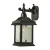 Victoria, Downlight Wall Mount With Open Bottom, Etched Glass Panels, Black