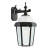 Novella II, Downlight Wall Mount With Open Bottom, Frosted Glass Panels And Globe, Black