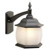Avenue, Downlight Wall Mount, Frosted Glass Globe, Black