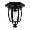 Vintage III Series, Black With Clear Beveled Glass Panels, Ceiling Mount