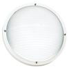 1 Light White Incandescent Outdoor Wall Or Ceiling Fixture