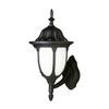 Black with Opal Glass 13 inch Coach Light