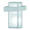 LINARES Wall Light 2L, Silver Finish, Satin Glass