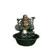 Fountain - Lucky Buddha with spinning ball, 10 Inch H