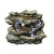 Fountain - 3 Level Log Waterfall with LED Lights, 16.50 Inch H
