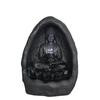 Fountain - Buddha Sitting in Grotto with LED lights, 23.5 Inch H