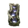 Fountain - 4 Level Tree Trunk Waterfall with LED lights, 32 Inch H