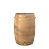 FlatBack Rain Barrel With Brass Spigot, 50USG Tan